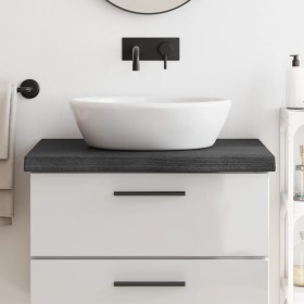 Massivholz-Badezimmerarbeitsplatte in dunkelbraun 80x60x(2-6)cm von vidaXL, Arbeitsplatten - Ref: Foro24-3156220, Preis: 84,2...