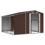 Gartenhaus aus verzinktem Stahl in Braun 277x279x179 cm von vidaXL, Schuppen - Ref: Foro24-3188296, Preis: 446,30 €, Rabatt: %