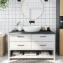 Dark brown treated solid wood bathroom countertop 100x60x2 cm by vidaXL, Countertops - Ref: Foro24-3156230, Price: 68,51 €, D...