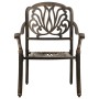 Bistrotisch und Stühle, 5 Stück, Aluminiumguss, bronzefarben von vidaXL, Gartensets - Ref: Foro24-3070604, Preis: 926,74 €, R...