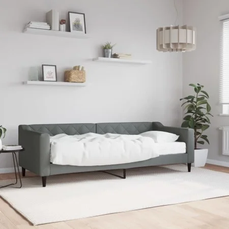 Sofa bed with dark gray fabric mattress 80x200 cm by vidaXL, Beds and slatted bases - Ref: Foro24-3197404, Price: 311,78 €, D...