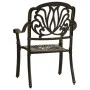 Bistrotisch und Stühle, 5 Stück, Aluminiumguss, bronzefarben von vidaXL, Gartensets - Ref: Foro24-3070604, Preis: 912,74 €, R...