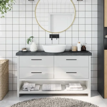 Encimera de baño madera tratada marrón oscuro 120x30x(2-6) cm von vidaXL, Arbeitsplatten - Ref: Foro24-3156234, Preis: 71,67 ...