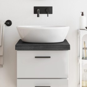 Dark brown treated wood bathroom countertop 40x50x(2-6) cm by vidaXL, Countertops - Ref: Foro24-3156193, Price: 45,42 €, Disc...