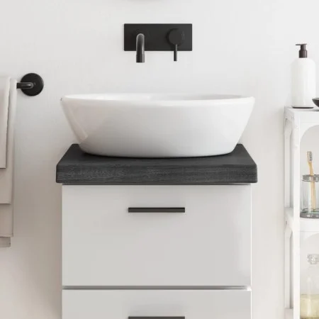 Dark brown treated wood bathroom countertop 40x50x(2-6) cm by vidaXL, Countertops - Ref: Foro24-3156193, Price: 44,87 €, Disc...