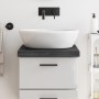 Encimera de baño madera tratada marrón oscuro 40x50x(2-6) cm