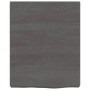 Encimera de baño madera tratada marrón oscuro 40x50x(2-6) cm