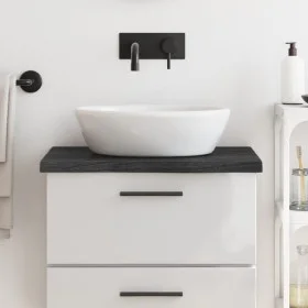 Encimera de baño madera tratada marrón oscuro 60x60x(2-4) cm de vidaXL, Encimeras - Ref: Foro24-3156207, Precio: 56,20 €, Des...