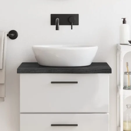 Dark brown treated wood bathroom countertop 60x60x(2-4) cm by vidaXL, Countertops - Ref: Foro24-3156207, Price: 56,20 €, Disc...