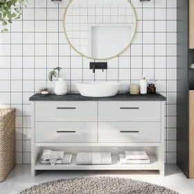 Dark brown treated wood bathroom countertop 120x30x(2-4) cm by vidaXL, Countertops - Ref: Foro24-3156233, Price: 58,16 €, Dis...