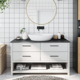 Badezimmerarbeitsplatte aus dunkelbraun behandeltem Massivholz, 100 x 40 x 2 cm von vidaXL, Arbeitsplatten - Ref: Foro24-3156...