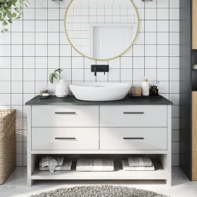 Badezimmerarbeitsplatte aus dunkelbraun behandeltem Massivholz, 100 x 40 x 2 cm von vidaXL, Arbeitsplatten - Ref: Foro24-3156...