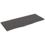 Badezimmerarbeitsplatte aus dunkelbraun behandeltem Massivholz, 100 x 40 x 2 cm von vidaXL, Arbeitsplatten - Ref: Foro24-3156...