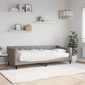 Sofa bed with taupe gray fabric mattress 80x200 cm by vidaXL, Beds and slatted bases - Ref: Foro24-3197406, Price: 310,62 €, ...