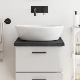 Dark brown treated wood bathroom countertop 40x50x(2-4) cm by vidaXL, Countertops - Ref: Foro24-3156192, Price: 49,01 €, Disc...
