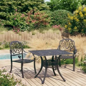 Bistro table and chairs 3 pieces black cast aluminum by vidaXL, Garden sets - Ref: Foro24-3070578, Price: 544,67 €, Discount: %