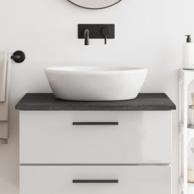 Massivholz-Badezimmerarbeitsplatte in dunkelbraun 80x50x2 cm von vidaXL, Arbeitsplatten - Ref: Foro24-3156215, Preis: 64,54 €...