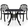 Bistrotisch und Stühle 3-teilig aus schwarzem Aluminiumguss von vidaXL, Gartensets - Ref: Foro24-3070578, Preis: 602,02 €, Ra...