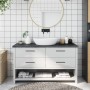 Dark brown treated wood bathroom countertop 120x40x(2-4) cm by vidaXL, Countertops - Ref: Foro24-3156235, Price: 71,62 €, Dis...