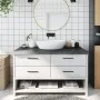 Encimera de baño madera tratada marrón oscuro 100x60x(2-6) cm by vidaXL, Countertops - Ref: Foro24-3156232, Price: 98,11 €, D...
