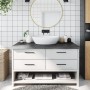 Encimera de baño madera tratada marrón oscuro 100x60x(2-6) cm by vidaXL, Countertops - Ref: Foro24-3156232, Price: 99,37 €, D...
