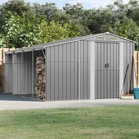 Gartenschuppen aus grau verzinktem Stahl, 277 x 365,5 x 179 cm von vidaXL, Schuppen - Ref: Foro24-3188291, Preis: 559,20 €, R...