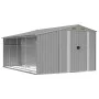 Gartenschuppen aus grau verzinktem Stahl, 277 x 365,5 x 179 cm von vidaXL, Schuppen - Ref: Foro24-3188291, Preis: 559,14 €, R...