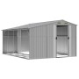 Garden shed gray galvanized steel 277x365.5x179 cm by vidaXL, Sheds - Ref: Foro24-3188291, Price: 570,88 €, Discount: %