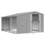 Gartenschuppen aus grau verzinktem Stahl, 277 x 365,5 x 179 cm von vidaXL, Schuppen - Ref: Foro24-3188291, Preis: 559,14 €, R...