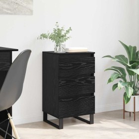 Vitrina con cajón Roble negro Madera contrachapada