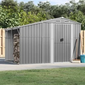 Cobertizo de jardín acero galvanizado gris 277x192,5x179 cm de vidaXL, Cobertizos - Ref: Foro24-3188289, Precio: 334,60 €, De...