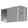 Cobertizo de jardín acero galvanizado gris 277x192,5x179 cm