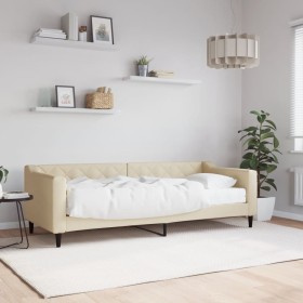 Schlafsofa mit cremefarbener Stoffmatratze 80x200 cm von vidaXL, Betten und Lattenroste - Ref: Foro24-3197407, Preis: 317,49 ...