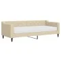 Sofa bed with cream fabric mattress 80x200 cm by vidaXL, Beds and slatted bases - Ref: Foro24-3197407, Price: 311,47 €, Disco...
