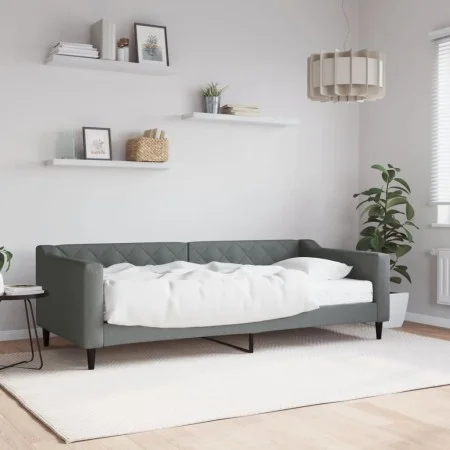 Sofá cama con colchón tela gris oscuro 90x200 cm de vidaXL, Camas y somieres - Ref: Foro24-3197409, Precio: 327,52 €, Descuen...