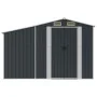 Garden shed anthracite galvanized steel 277x279x179 cm by vidaXL, Sheds - Ref: Foro24-3188293, Price: 473,53 €, Discount: %