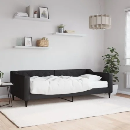 Sofa bed with black fabric mattress 90x200 cm by vidaXL, Beds and slatted bases - Ref: Foro24-3197410, Price: 330,69 €, Disco...