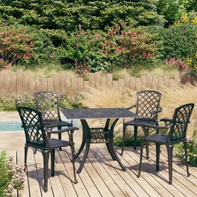 Bistro table and chairs 5 pieces black cast aluminum by vidaXL, Garden sets - Ref: Foro24-3070614, Price: 718,07 €, Discount: %