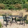 Bistrotisch und Stühle 5-teilig aus schwarzem Aluminiumguss von vidaXL, Gartensets - Ref: Foro24-3070614, Preis: 690,95 €, Ra...