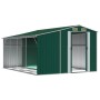 Grüner Gartenschuppen aus verzinktem Stahl, 277 x 365,5 x 179 cm von vidaXL, Schuppen - Ref: Foro24-3188288, Preis: 590,88 €,...