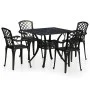 Bistrotisch und Stühle 5-teilig aus schwarzem Aluminiumguss von vidaXL, Gartensets - Ref: Foro24-3070614, Preis: 690,95 €, Ra...