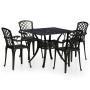 Bistrotisch und Stühle 5-teilig aus schwarzem Aluminiumguss von vidaXL, Gartensets - Ref: Foro24-3070614, Preis: 718,07 €, Ra...