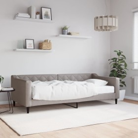 Sofa bed with taupe gray fabric mattress 90x200 cm by vidaXL, Beds and slatted bases - Ref: Foro24-3197411, Price: 313,89 €, ...