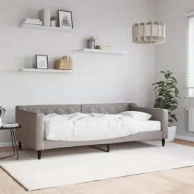 Sofa bed with taupe gray fabric mattress 90x200 cm by vidaXL, Beds and slatted bases - Ref: Foro24-3197411, Price: 331,64 €, ...