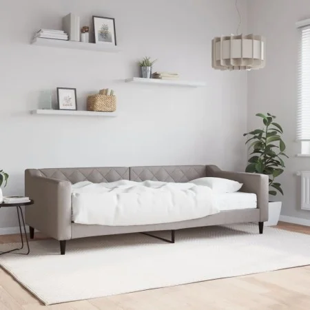 Schlafsofa mit taupegrauer Stoffmatratze 90x200 cm von vidaXL, Betten und Lattenroste - Ref: Foro24-3197411, Preis: 318,10 €,...