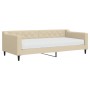 Sofá cama con colchón tela crema 90x200 cm de vidaXL, Camas y somieres - Ref: Foro24-3197412, Precio: 320,54 €