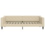 Sofa bed with cream fabric mattress 90x200 cm by vidaXL, Beds and slatted bases - Ref: Foro24-3197412, Price: 313,89 €, Disco...