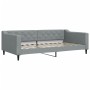 Sofa bed with light gray fabric mattress 100x200 cm by vidaXL, Beds and slatted bases - Ref: Foro24-3197413, Price: 346,44 €,...