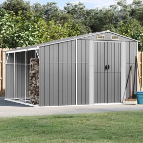 Gartenschuppen aus grau verzinktem Stahl, 277 x 279 x 179 cm von vidaXL, Schuppen - Ref: Foro24-3188290, Preis: 430,55 €, Rab...
