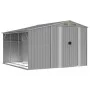 Cobertizo de jardín acero galvanizado gris 277x279x179 cm de vidaXL, Cobertizos - Ref: Foro24-3188290, Precio: 414,21 €, Desc...